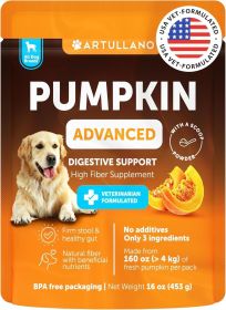 Pumpkin Powder for Dogs Digestive Support 16 OZ Fiber Supplement for Constipation For Gut Balance Healthy Skin Digestion Anal Glands Firm Stool P